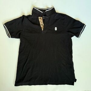 COACH  men’s small polo black button up shirt